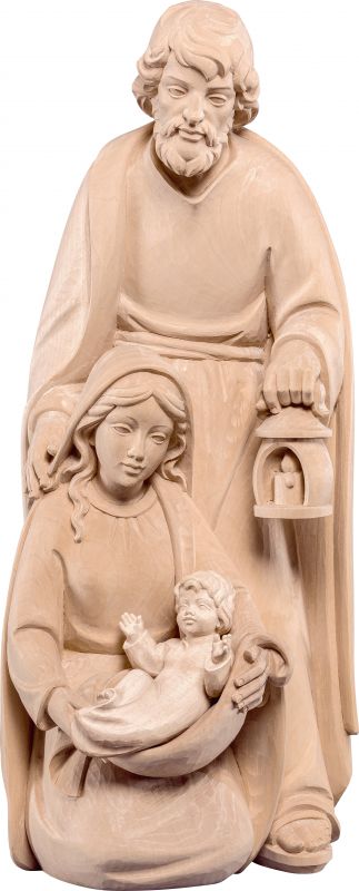 gruppo natività natale tiglio (2 pezzi) - demetz - deur - statua in legno dipinta a mano. altezza pari a 40 cm.