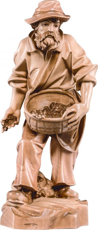 seminatore - demetz - deur - statua in legno dipinta a mano. altezza pari a 60 cm.