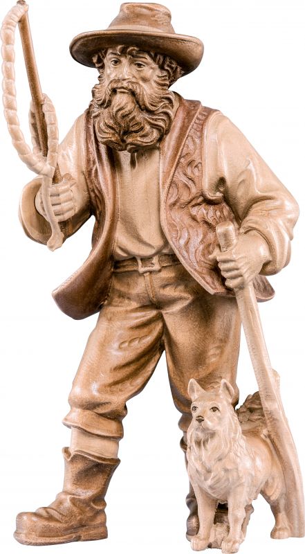 carrettiere - demetz - deur - statua in legno dipinta a mano. altezza pari a 11 cm.