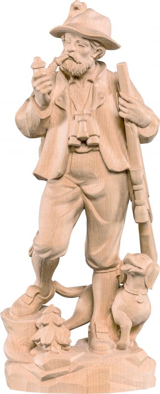 cacciatore tiglio - demetz - deur - statua in legno dipinta a mano. altezza pari a 40 cm.