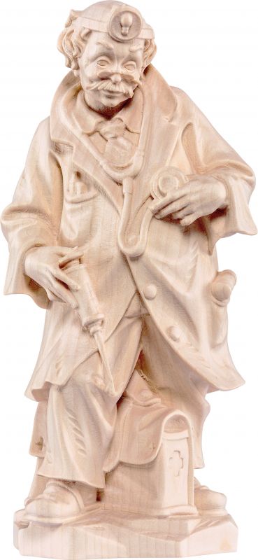 dottore (medico) - demetz - deur - statua in legno dipinta a mano. altezza pari a 18 cm.