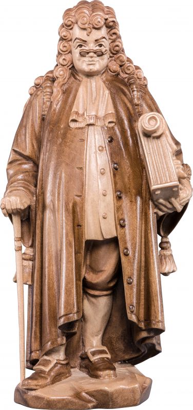 giurista - demetz - deur - statua in legno dipinta a mano. altezza pari a 25 cm.