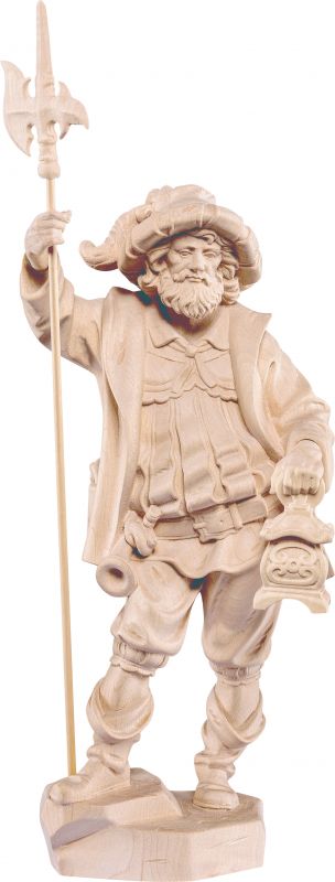 guardiano notturno - demetz - deur - statua in legno dipinta a mano. altezza pari a 36 cm.