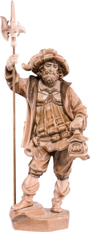 guardiano notturno - demetz - deur - statua in legno dipinta a mano. altezza pari a 60 cm.