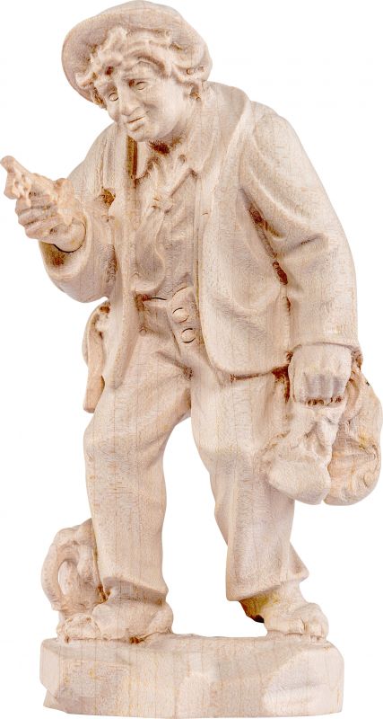 ubriacone - demetz - deur - statua in legno dipinta a mano. altezza pari a 20 cm.
