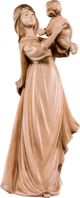 la felicità - demetz - deur - statua in legno dipinta a mano. altezza pari a 30 cm.