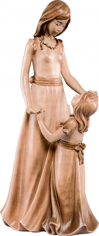 l'amicizia - demetz - deur - statua in legno dipinta a mano. altezza pari a 60 cm.