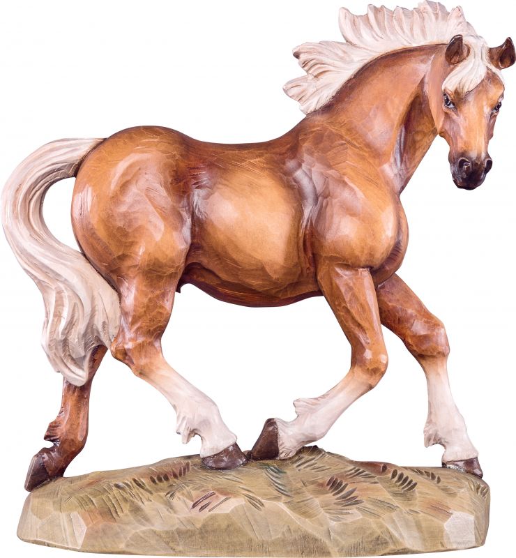cavallo - demetz - deur - statua in legno dipinta a mano. altezza pari a 6 cm.