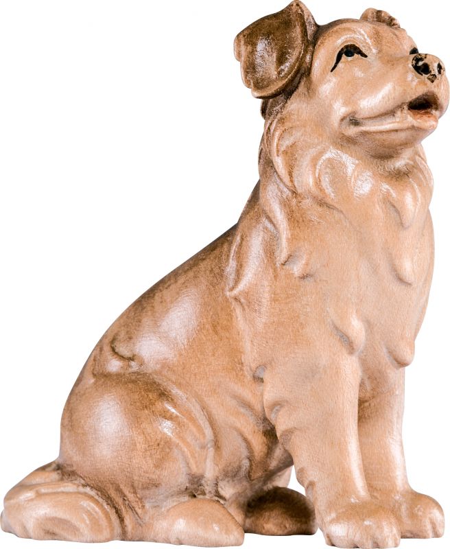 cane pastore australiano - demetz - deur - statua in legno dipinta a mano. altezza pari a 4 cm.