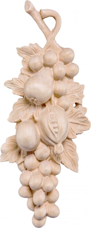 composizione di frutta vendemmia - demetz - deur - statua in legno dipinta a mano. altezza pari a 20 cm.