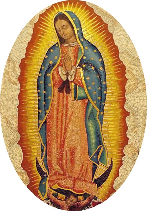 adesivo resinato per rosario fai da te misura 1 - madonna di guadalupe