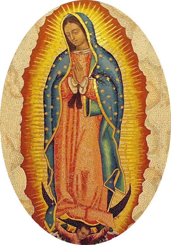 adesivo resinato per rosario fai da te misura 3 - madonna di guadalupe