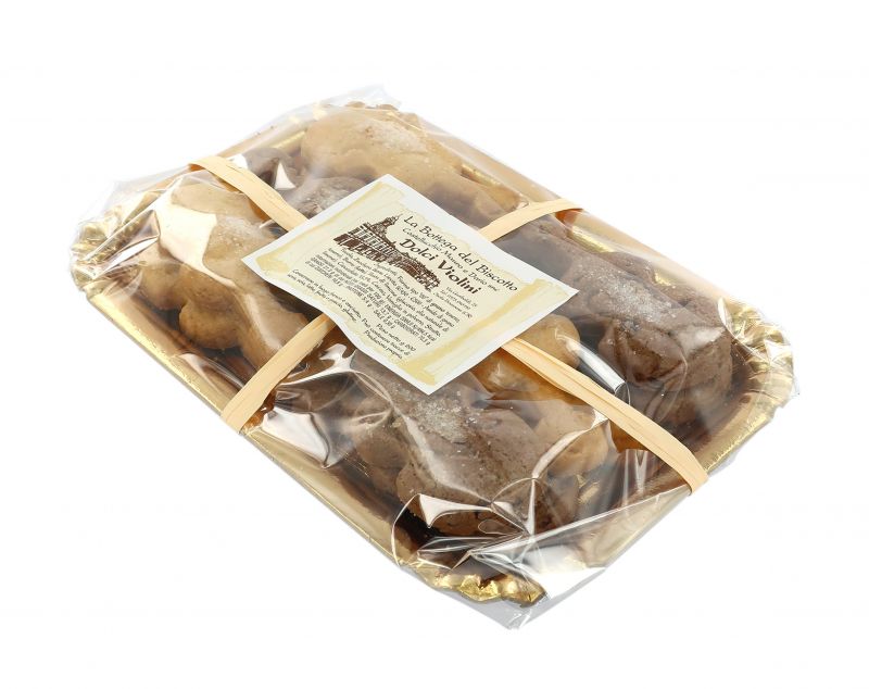 biscotti artigianali al burro violini - la bottega del biscotto dei fratelli castellucchio (200 gr)