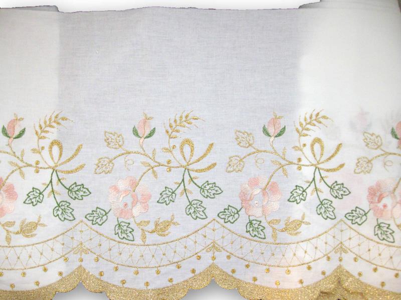 pizzo in cotone oro e colore
