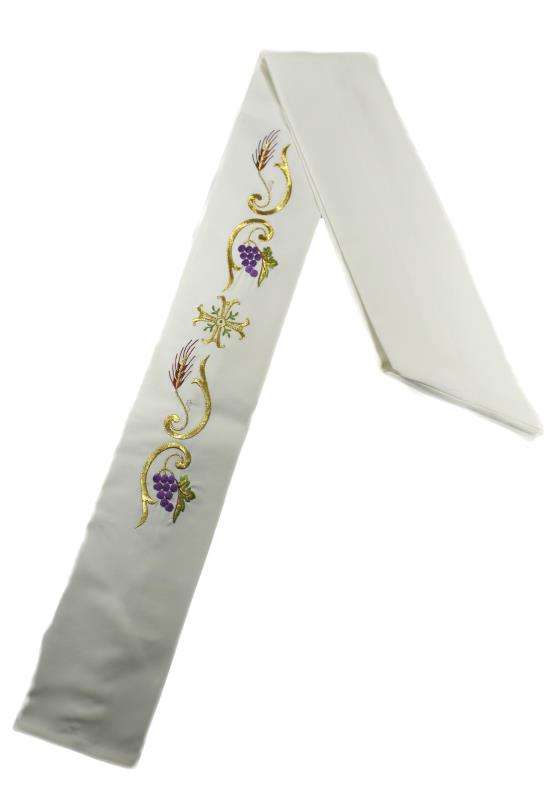 stola con ricamo oro bianco
