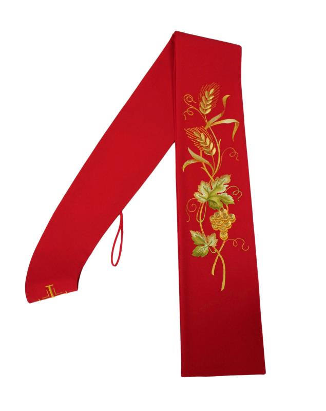 stola ricamata rosso