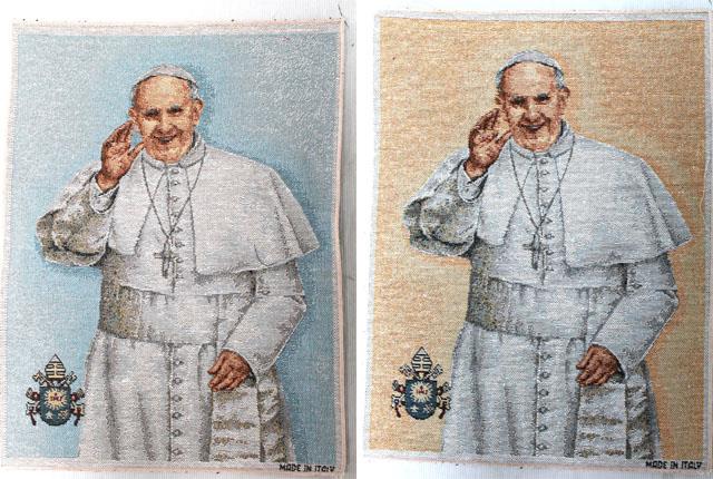 arazzo papa francesco cm 30x40