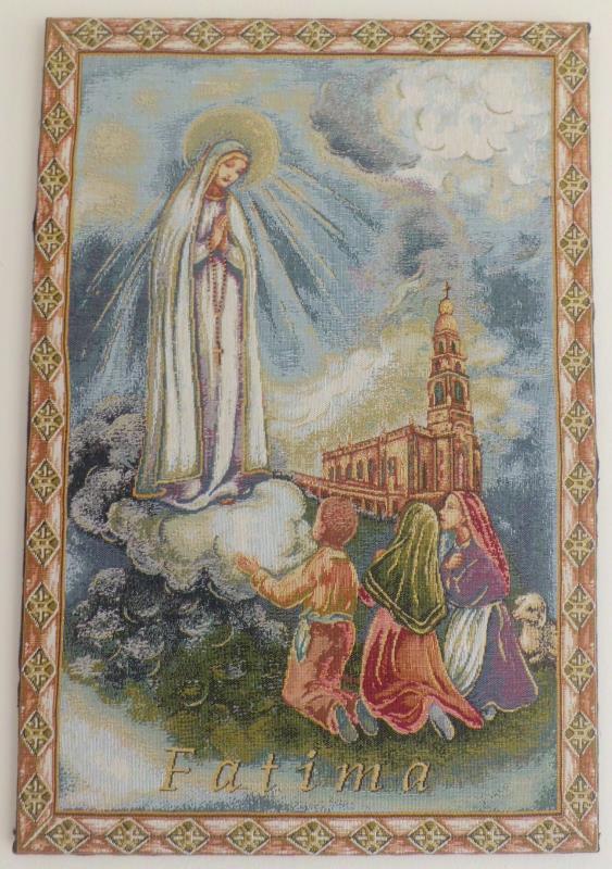 arazzo formato 50x70 cm con immagine madonna di fatima