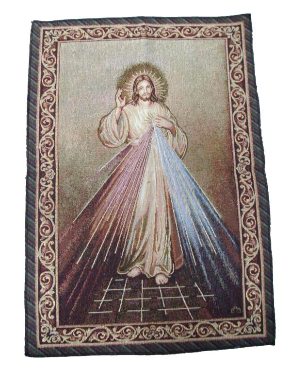 arazzo formato 50x70 cm con immagine gesu misericordioso