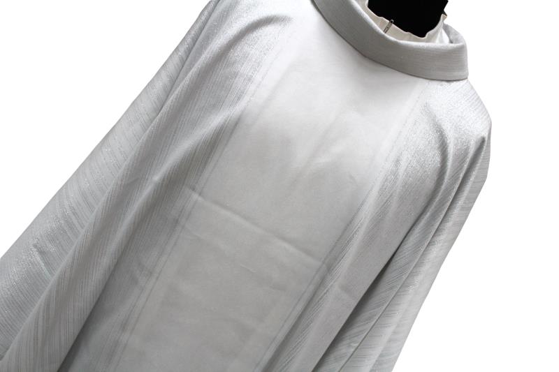 casula in lana lame bianco argento