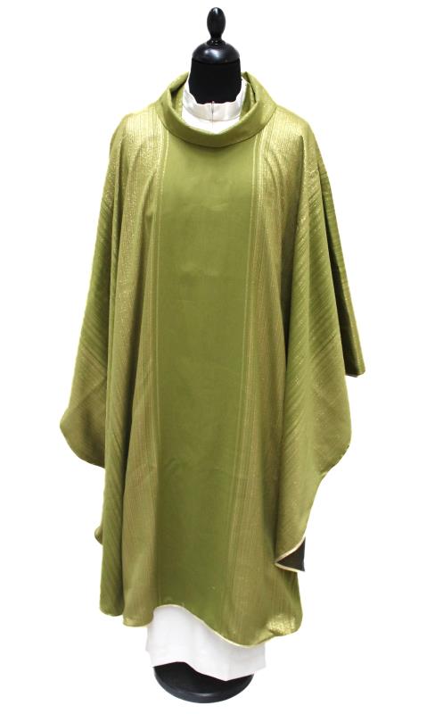 casula in lana lame verde