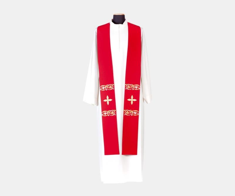 stola sacerdotale ricamo croce e greca tu