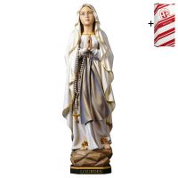 Madonna di Lourdes + Box regalo. 18 cm.Scolpito in