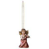 Angelo Cuore con violino con filo oro. 6 cm.Scolpi