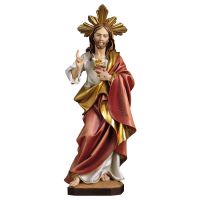 Sacro Cuore di Gesù con Raggiera. 10(10,5)cm.Scolp