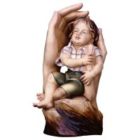 Mani protettrici bambino. 12 cm.Scolpito in legno
