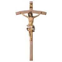 Crocifisso Nazareno Croce curva Legno di tigli