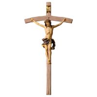 Crocifisso Nazareno Croce curva Legno di tigli