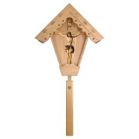 Crocifisso Nazareno Croce da campo Larice (Blu).