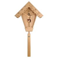 Crocifisso Nazareno Croce da campo Larice (Rosso