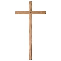 Croce diritta. 62(124x62)cm.Scolpito in legno di