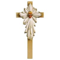 Croce Sacro Cuore di Gesù. 13 x6 cm.Scolpito in le