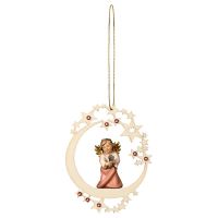 Angelo Cuore con quadrifoglio Stella Luna Crysta