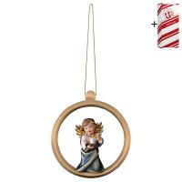 Angelo Cuore con candela Sfera legno + Box regal
