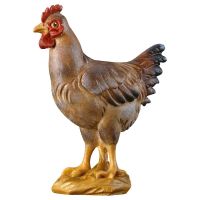 UL Gallina in piedi. 10 cm.Scolpito in legno di ac