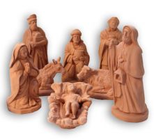 SACRA FAMIGLIA CM 30 TERRACOTTA RE MAGI