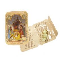 CARTONCINO CON GESU BAMBINO FOSFORO