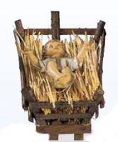 GESU BAMBINO CON CULLA PER PRESEPE CM 40