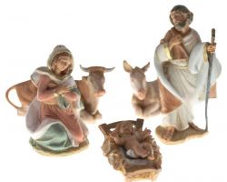 PRESEPE CM 9,5 FONTANINI NATIVITA 5 PZ COLORE TIPO LEGNO