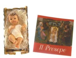 GESU BAMBINO CULLA IN LEGNO CM 6,5