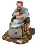 UOMO CON MACINA IN MOVIMENTO PRESEPE CM 28