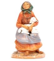 PRESEPE CM 30 FONTANINI PASTORELLA SEDUTA