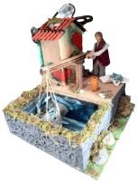 PESCATORE CON RETE IN MOVIMENTO CM 19