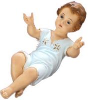 GESU BAMBINO CM 33 OCCHI DI CRISTALLO