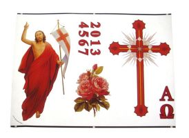 SET ADESIVI PER DECORO CERO PASQUALE
