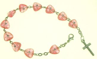BRACCIALE CON GRANI A FORMA DI CUORE